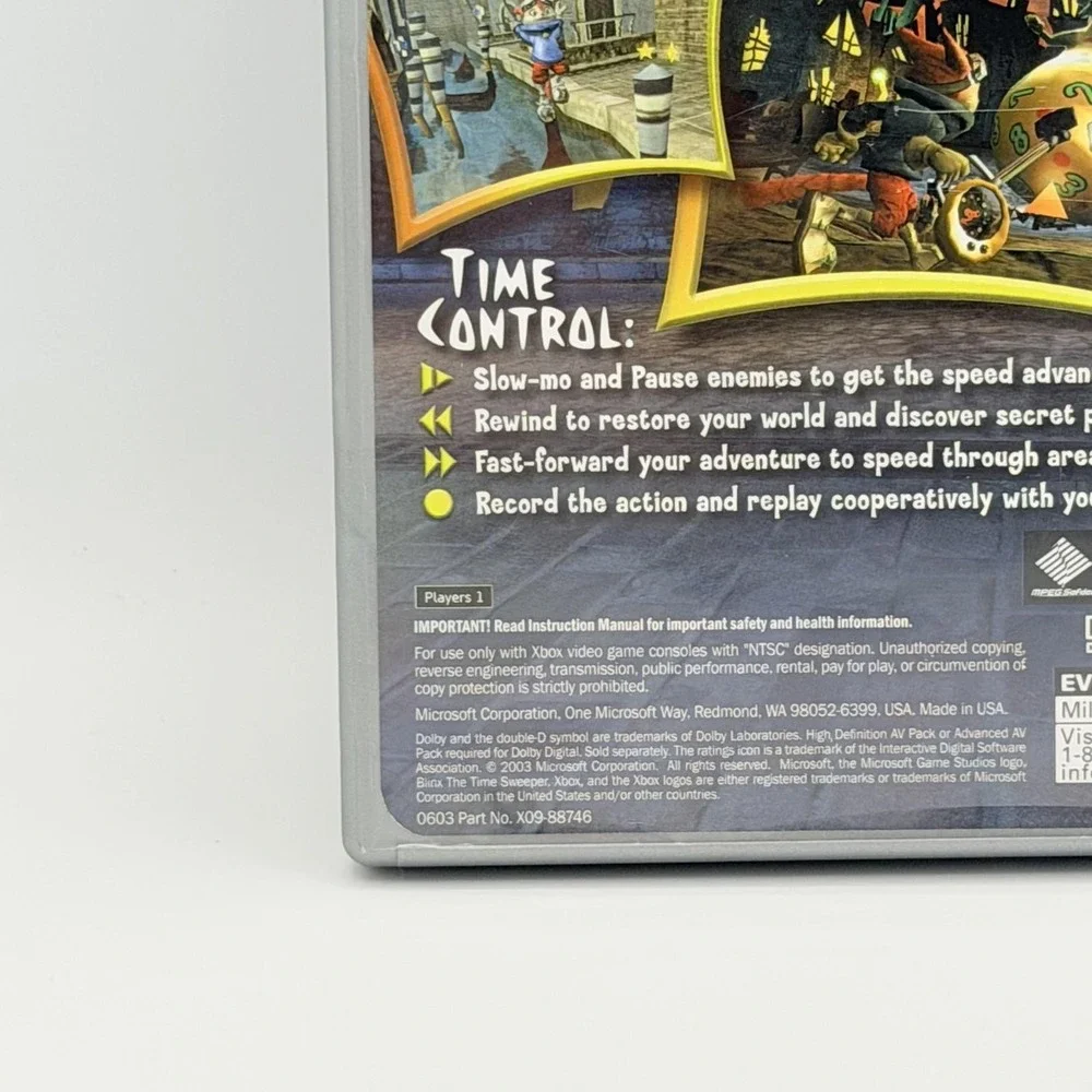 Blinx The Time Sweeper Microsoft Xbox Platinum Hits Complete CIB 2003 E NTSC
